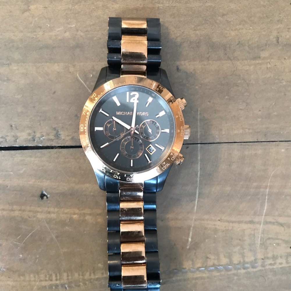 Michael Kors chronograph two tone watch